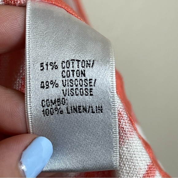 Lafayette 148 New York Linen Blend Zebra Print Striped Button Front Cardigan - Picture 10 of 10